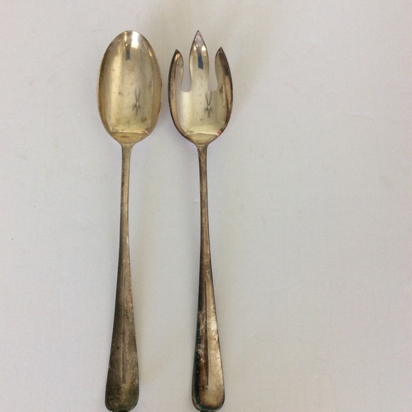 SG England Dining Sg England Silver Plate Salad Serving Set Fork